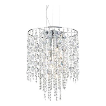 Ideal Lux - LED Kristalni lestenec na vrvici EVASIONE 8xG9/3W/230V pr. 41 cm sijajni krom