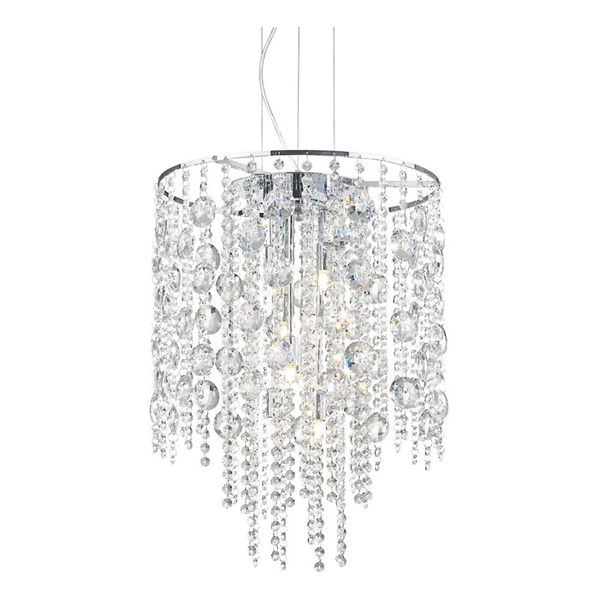 Ideal Lux - LED Kristalni lestenec na vrvici EVASIONE 8xG9/3W/230V pr. 41 cm sijajni krom