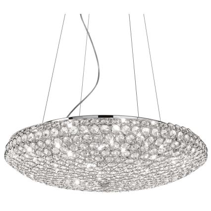 Ideal Lux - LED Kristalni lestenec na vrvici KING 12xG9/3W/230V pr. 65 cm sijajni krom