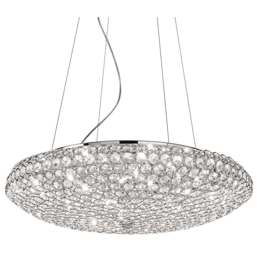 Ideal Lux - LED Kristalni lestenec na vrvici KING 12xG9/3W/230V pr. 65 cm sijajni krom