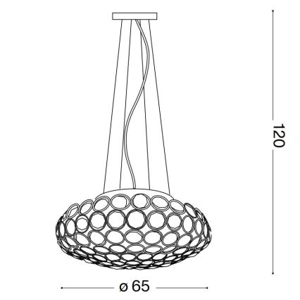 Ideal Lux - LED Kristalni lestenec na vrvici KING 12xG9/3W/230V pr. 65 cm sijajni krom