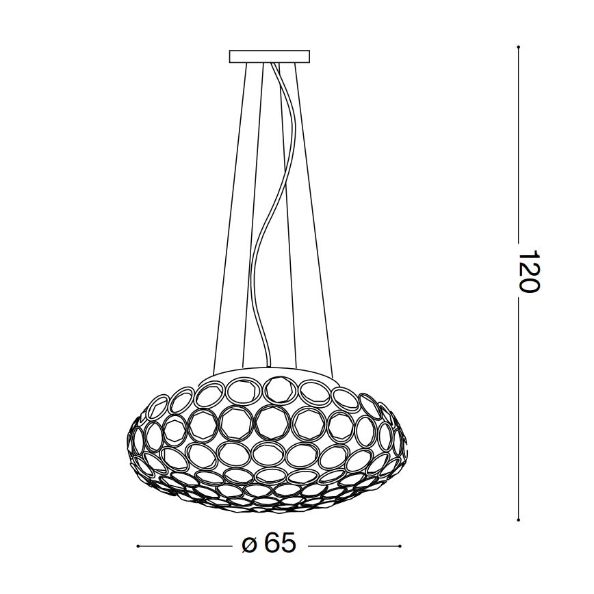 Ideal Lux - LED Kristalni lestenec na vrvici KING 12xG9/3W/230V pr. 65 cm sijajni krom