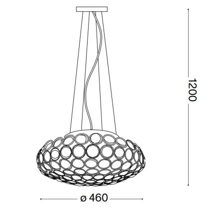 Ideal Lux - LED Kristalni lestenec na vrvici KING 7xG9/3W/230V pr. 46 cm sijajni krom