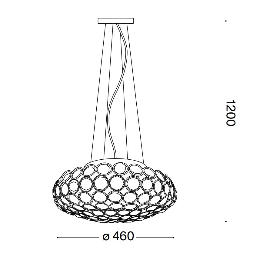 Ideal Lux - LED Kristalni lestenec na vrvici KING 7xG9/3W/230V pr. 46 cm sijajni krom