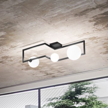 Ideal Lux - LED Lestenec ANGOLO 3xG9/3W/230V črna