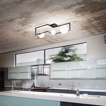 Ideal Lux - LED Lestenec ANGOLO 3xG9/3W/230V črna