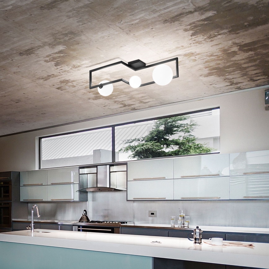 Ideal Lux - LED Lestenec ANGOLO 3xG9/3W/230V črna