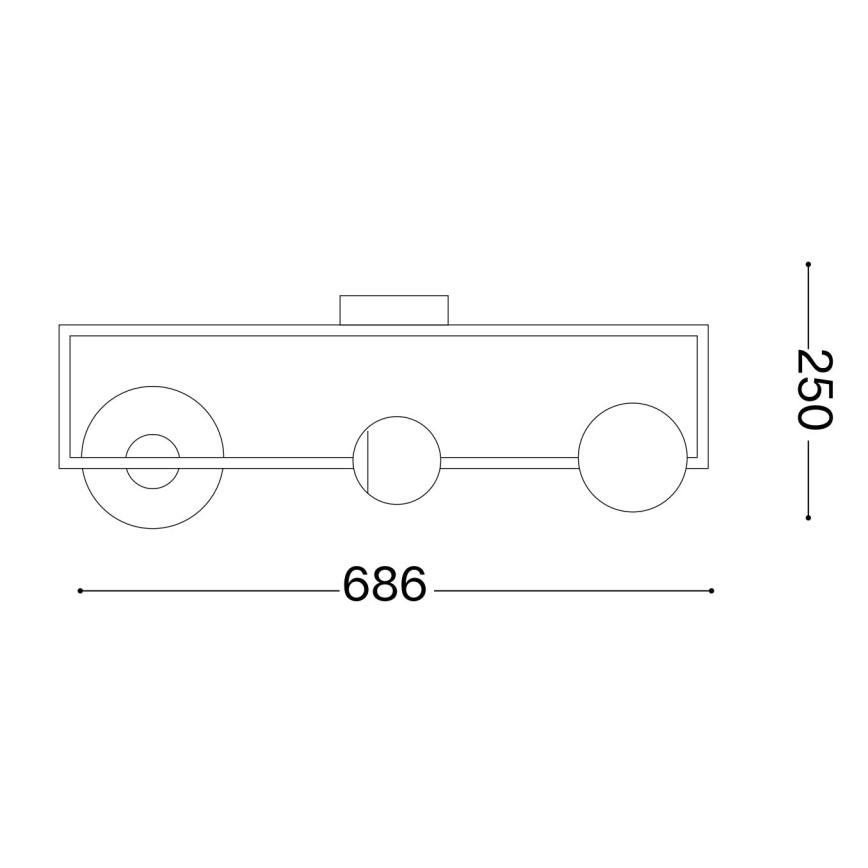 Ideal Lux - LED Lestenec ANGOLO 3xG9/3W/230V črna