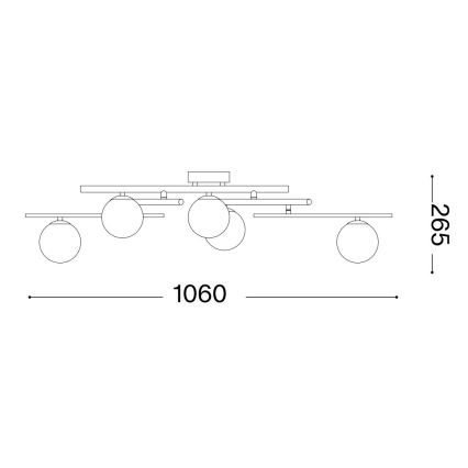 Ideal Lux - LED Lestenec ATLAS 5xG9/3W/230V bela