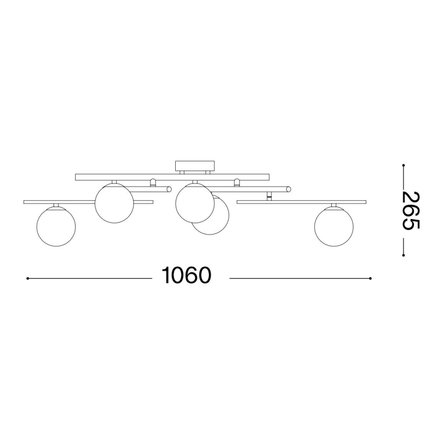 Ideal Lux - LED Lestenec ATLAS 5xG9/3W/230V bela