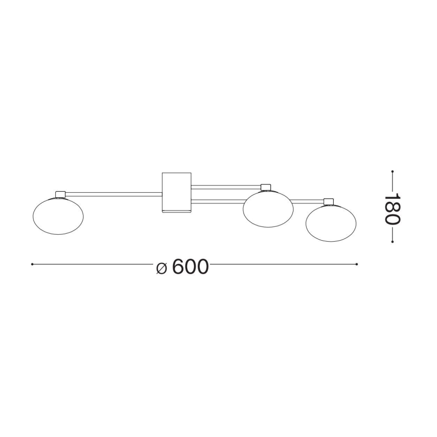 Ideal Lux - LED Lestenec HERMES 5xG9/3W/230V pr. 60 cm zlata