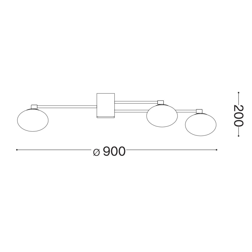 Ideal Lux - LED Lestenec HERMES 5xG9/3W/230V pr. 90 cm bela