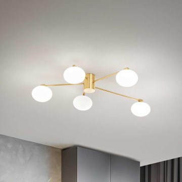 Ideal Lux - LED Lestenec HERMES 5xG9/3W/230V pr. 90 cm zlata