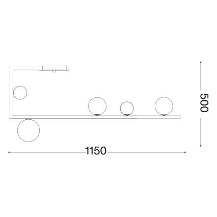 Ideal Lux - LED Lestenec na drogu BIRDS 5xG9/3W/230V črna/zlata