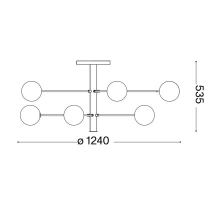 Ideal Lux - LED Lestenec na drogu COSMOPOLITAN 10xG9/3W/230V pr. 124 cm črna