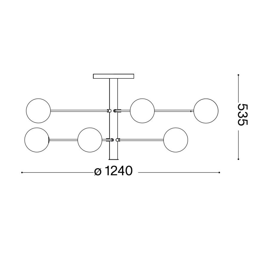 Ideal Lux - LED Lestenec na drogu COSMOPOLITAN 10xG9/3W/230V pr. 124 cm črna