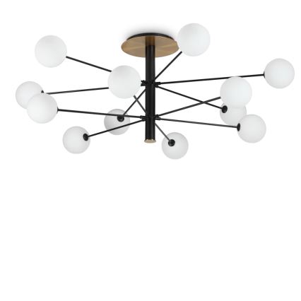 Ideal Lux - LED Lestenec na drogu COSMOPOLITAN 12xG9/3W/230V pr. 145 cm črna