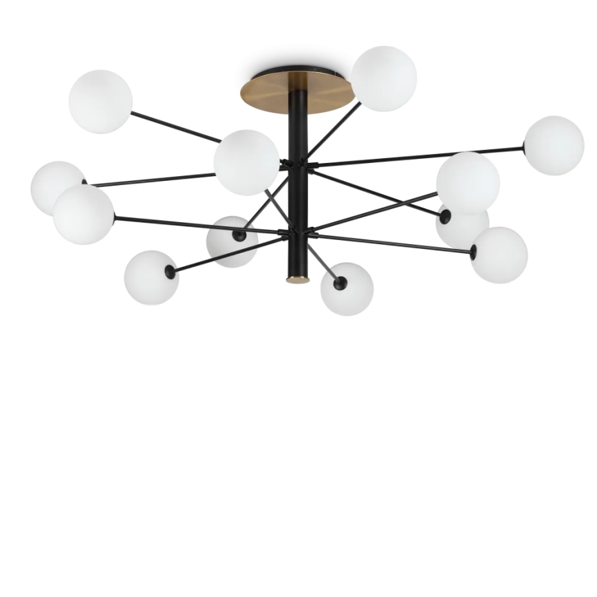 Ideal Lux - LED Lestenec na drogu COSMOPOLITAN 12xG9/3W/230V pr. 145 cm črna