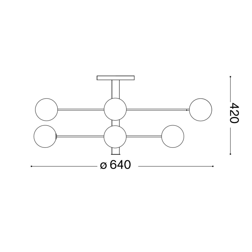 Ideal Lux - LED Lestenec na drogu COSMOPOLITAN 8xG9/3W/230V pr. 64 cm črna