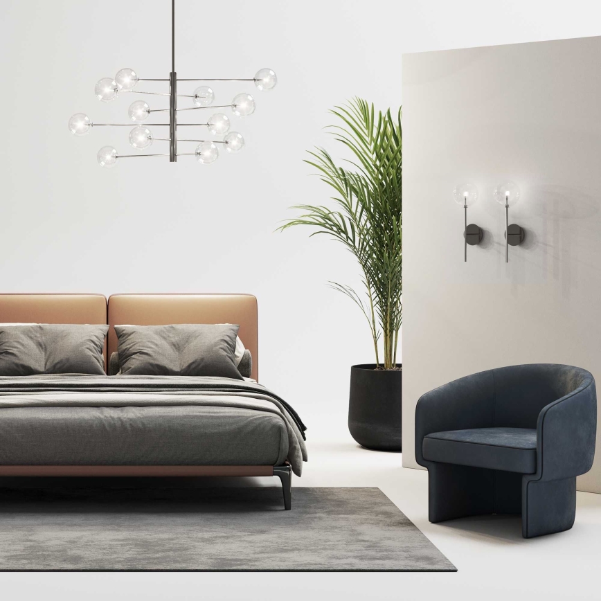 Ideal Lux - LED Lestenec na drogu EQUINOXE 12xG4/2W/230V pr. 124 cm sijajni krom/prozorna