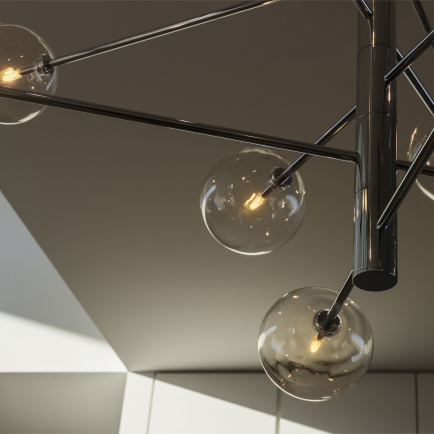 Ideal Lux - LED Lestenec na drogu EQUINOXE 12xG4/2W/230V pr. 124 cm sijajni krom/prozorna