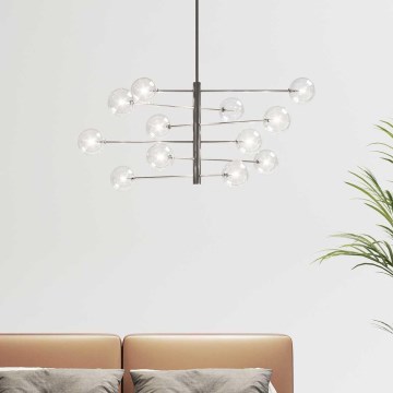 Ideal Lux - LED Lestenec na drogu EQUINOXE 12xG4/2W/230V pr. 124 cm sijajni krom/prozorna