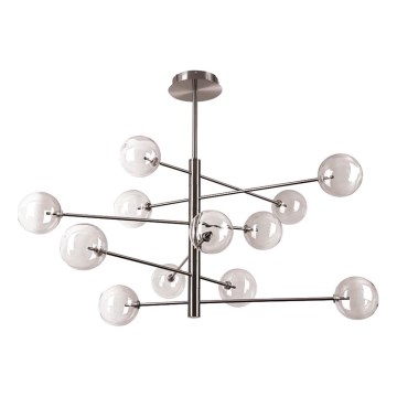 Ideal Lux - LED Lestenec na drogu EQUINOXE 12xG4/2W/230V pr. 128,1 cm sijajni krom/dimna