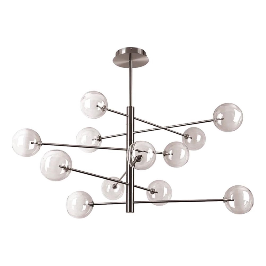 Ideal Lux - LED Lestenec na drogu EQUINOXE 12xG4/2W/230V pr. 128,1 cm sijajni krom/dimna