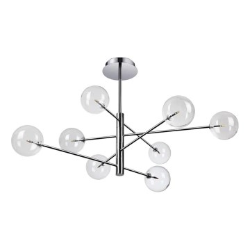 Ideal Lux - LED Lestenec na drogu EQUINOXE 8xG4/2W/230V pr. 128 cm sijajni krom/prozorna