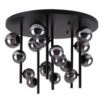 Ideal Lux - LED Lestenec na drogu PERLAGE 18xG9/3W/230V pr. 70 cm črna/dimna