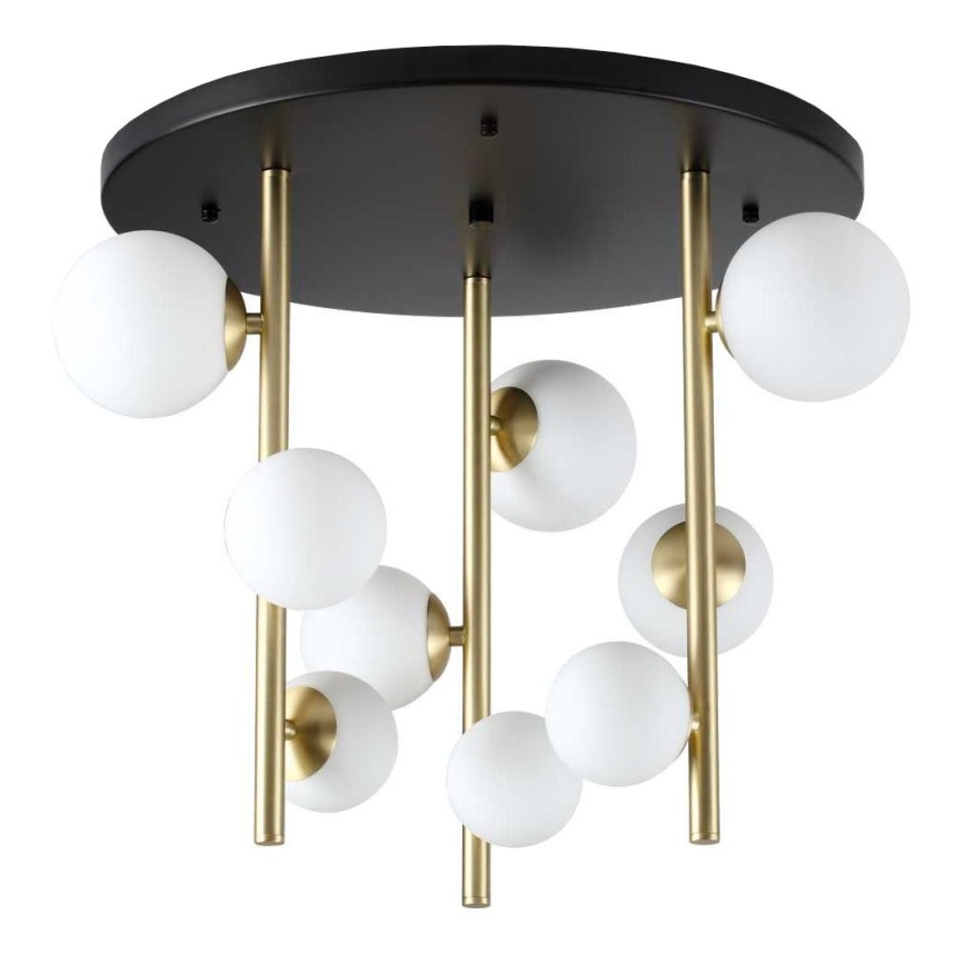 Ideal Lux - LED Lestenec na drogu PERLAGE 9xG9/3W/230V pr. 55 cm zlata/bela