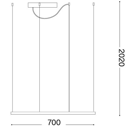 Ideal Lux - viseči LED lestenec ORACLE SLIM LED/44W/230V 3000K CRI 90 70x70 cm zlata