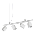 Ideal Lux - LED lestenec na jeklenem lanku DYNAMITE 4xGU10/7W/230V CRI 90 bela