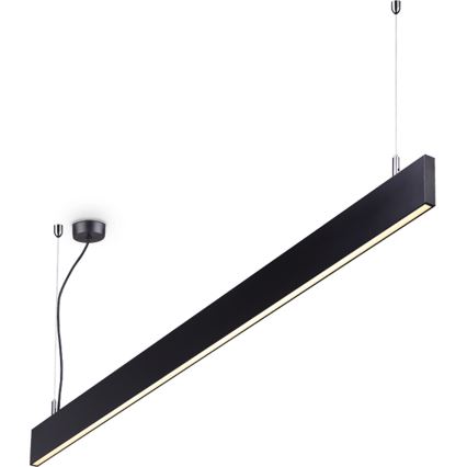 Ideal Lux - LED lestenec na jekleni vrvici LINUS LED/32W/230V 3000K CRI 90 120 cm črna