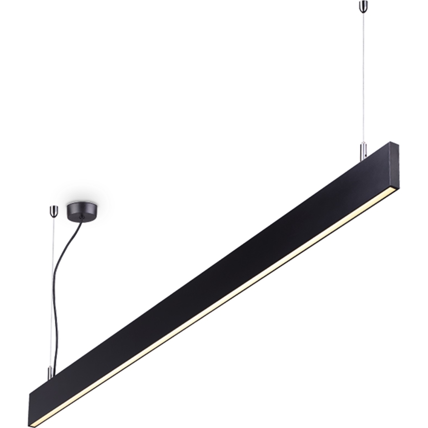 Ideal Lux - LED lestenec na jekleni vrvici LINUS LED/32W/230V 3000K CRI 90 120 cm črna