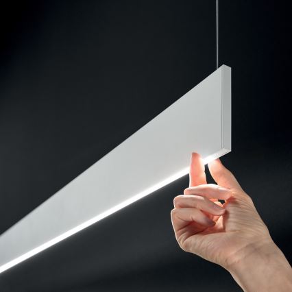 Ideal Lux - LED lestenec na jekleni vrvici STEEL LED/24W/230V 3000K CRI 90 120 cm bela