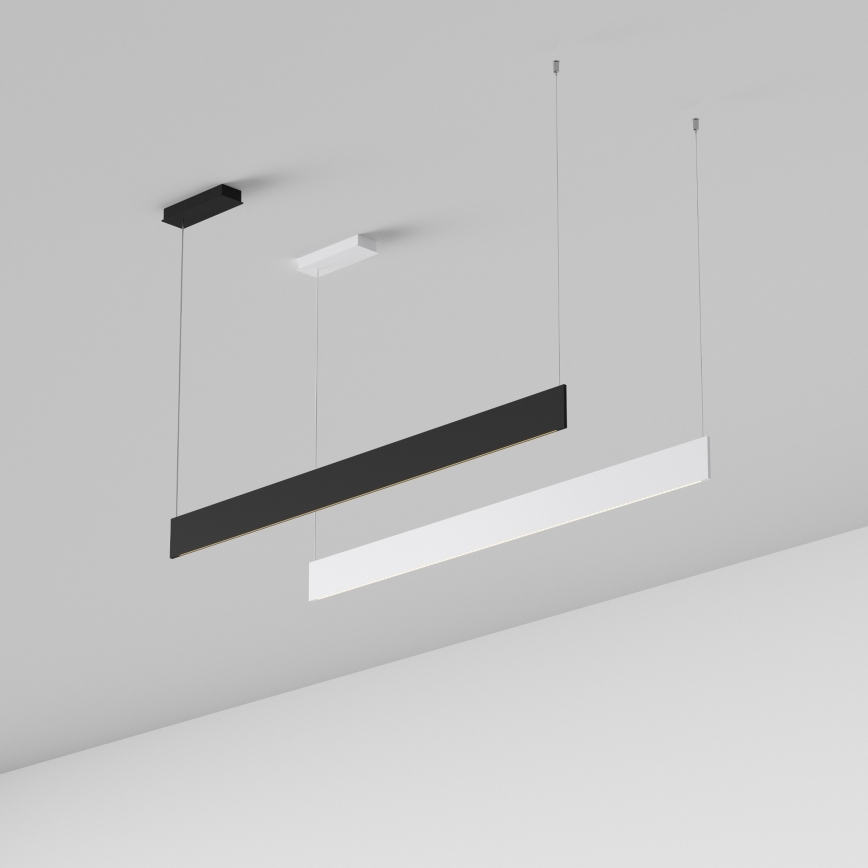 Ideal Lux - LED lestenec na jekleni vrvici STEEL LED/24W/230V 3000K CRI 90 120 cm črna