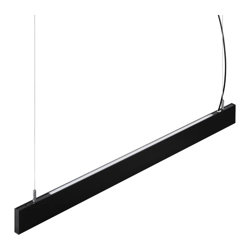 Ideal Lux - LED lestenec na jekleni vrvici STEEL LED/29W/230V 4000K CRI 90 120 cm črna