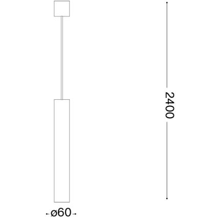 Ideal Lux - LED lestenec na kablu LOOK 1xGU10/7W/230V CRI 90 premer 6 cm sijajni krom