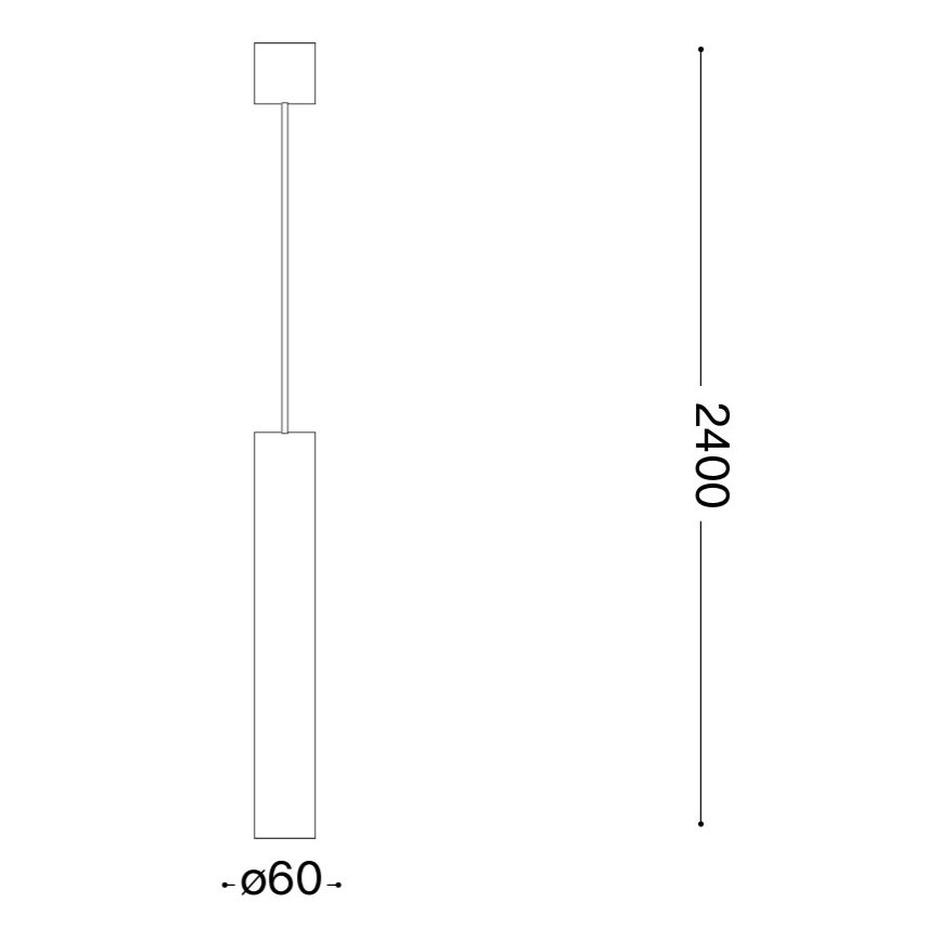 Ideal Lux - LED lestenec na kablu LOOK 1xGU10/7W/230V CRI 90 premer 6 cm sijajni krom