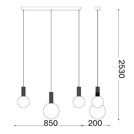 Ideal Lux - LED lestenec na kablu ODEON LED/20W/230V CRI 90 bež/bela