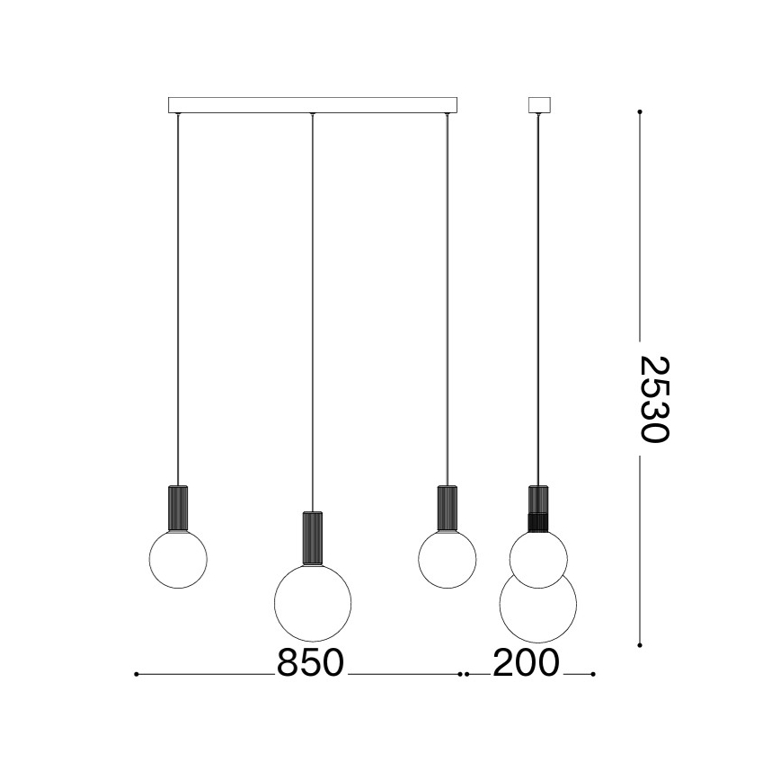 Ideal Lux - LED lestenec na kablu ODEON LED/20W/230V CRI 90 bež/bela