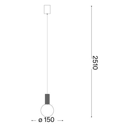 Ideal Lux - LED lestenec na kablu ODEON LED/8W/230V CRI 90 premer 15 cm bež/bela