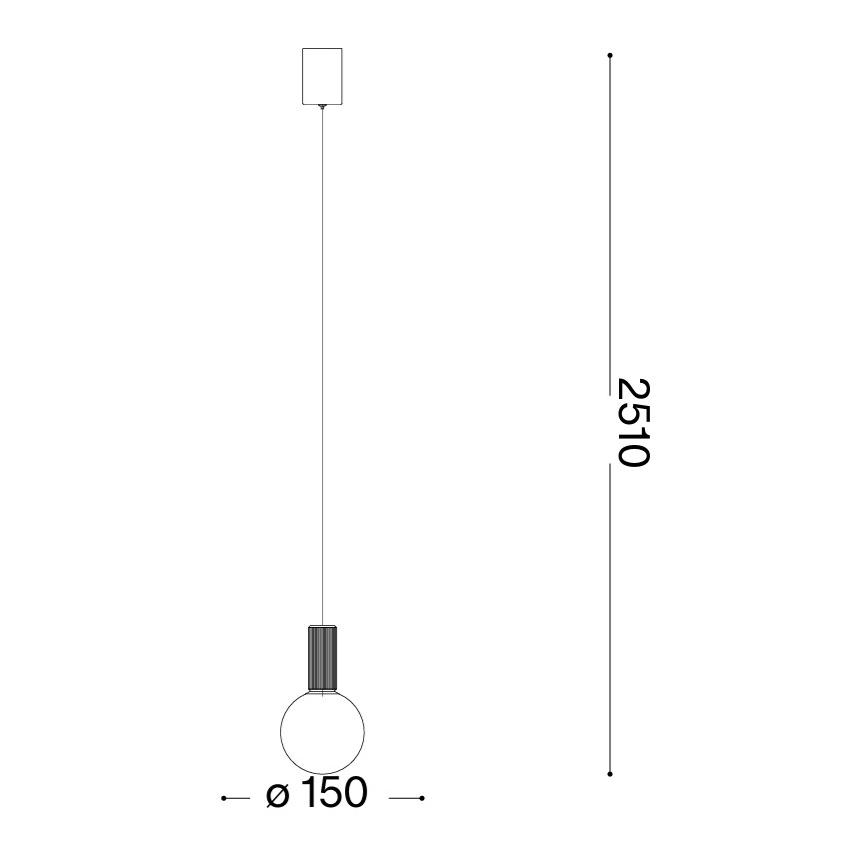 Ideal Lux - LED lestenec na kablu ODEON LED/8W/230V CRI 90 premer 15 cm bež/bela