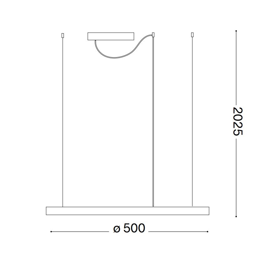 Ideal Lux - LED svetilka z možnostjo zatemnitve na kablu ORACLE SLIM LED/28W/230V 3000K CRI 90 premer 50 cm, bela
