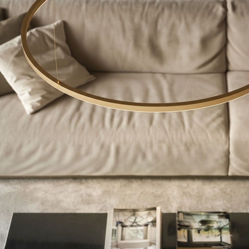 Ideal Lux - LED viseči lestenec ORACLE SLIM LED/37W/230V 3000K CRI 90 premer 70 cm v zlati barvi