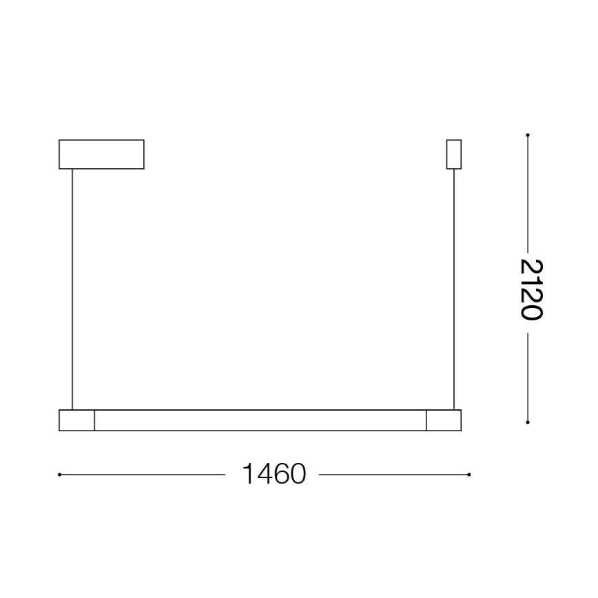 Ideal Lux - LED lestenec na kablu YOKO LED/17W/230V CRI 90 bela