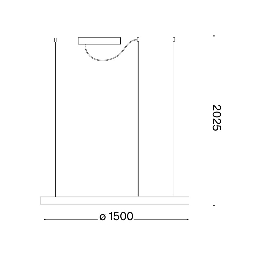 Ideal Lux - LED lestenec na kablu ORACLE SLIM LED/83W/230V 3000K CRI 90 Ø 150 cm zlata