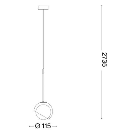 Ideal Lux - LED lestenec na vrvici BLOOM 1xG9/3W/230V pr. 11,5 cm črna