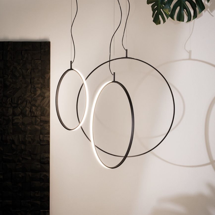 Ideal Lux - LED Lestenec na vrvici CIRCUS LED/29W/230V pr. 44 cm CRI 90 črna